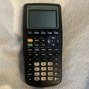 Texas Instruments TI-83 Plus Graphing Calculator - Black and Gray